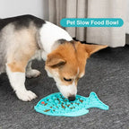 Fish-Shaped Dog Slow Feeder Mat
