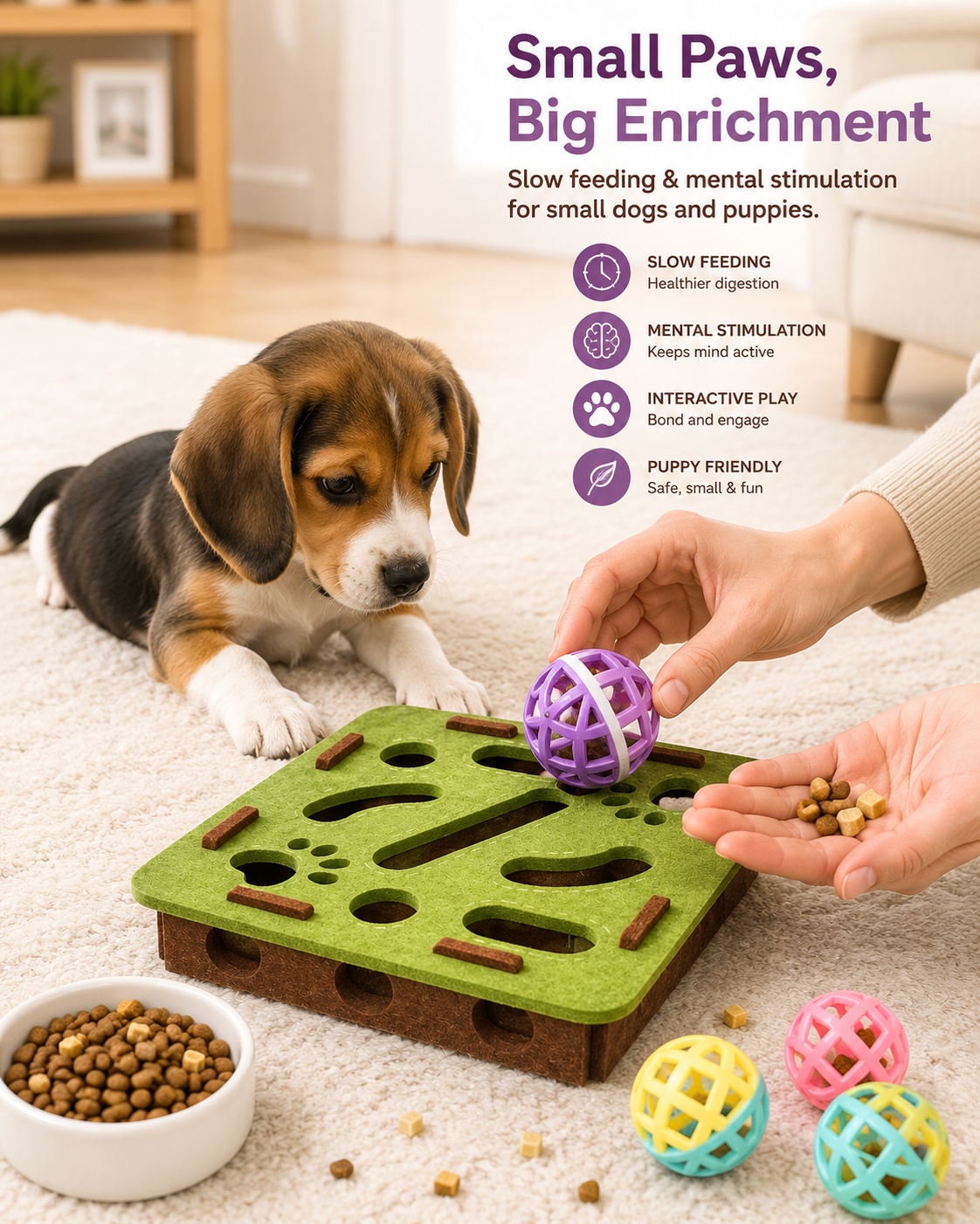 Small Paws Treat Puzzle Box