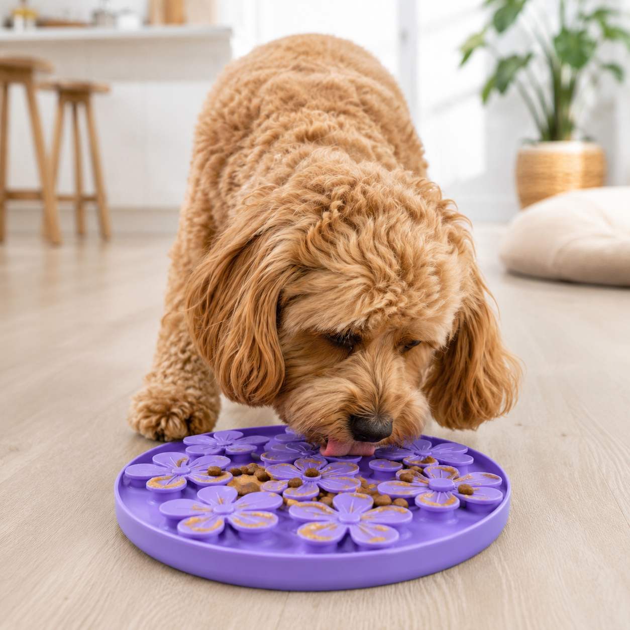 Flower Dog Lick Mat – Suction Slow Feeder Mat for Treats