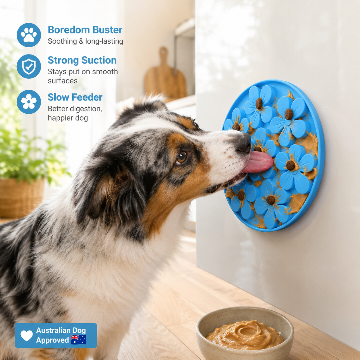 Flower Dog Lick Mat – Suction Slow Feeder Mat for Treats