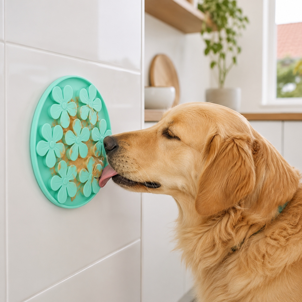 Flower Dog Lick Mat – Suction Slow Feeder Mat for Treats
