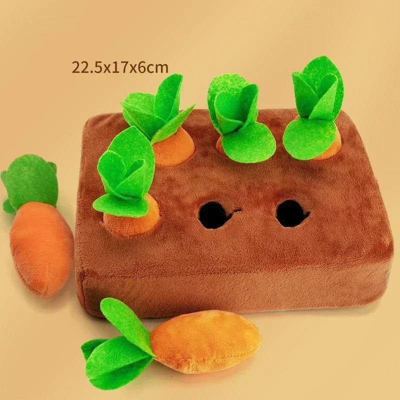 Carrot Patch Plush Treat-Hiding Toy for Dogs