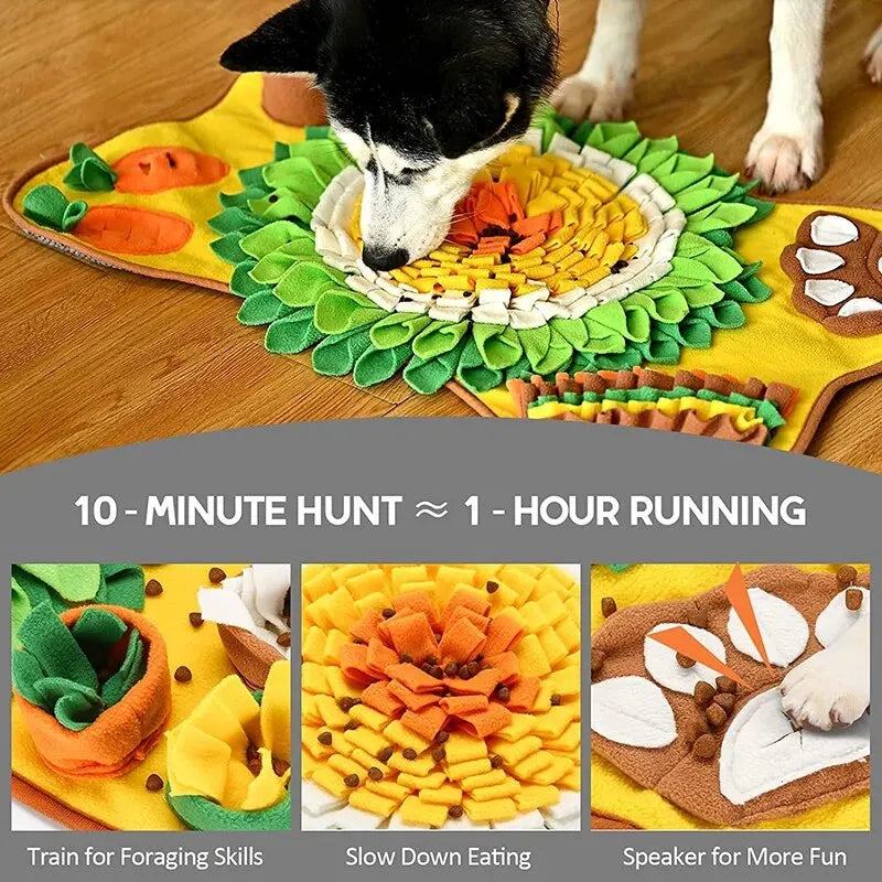Flower Snuffle Mat for Slow Feeding & Indoor Enrichment