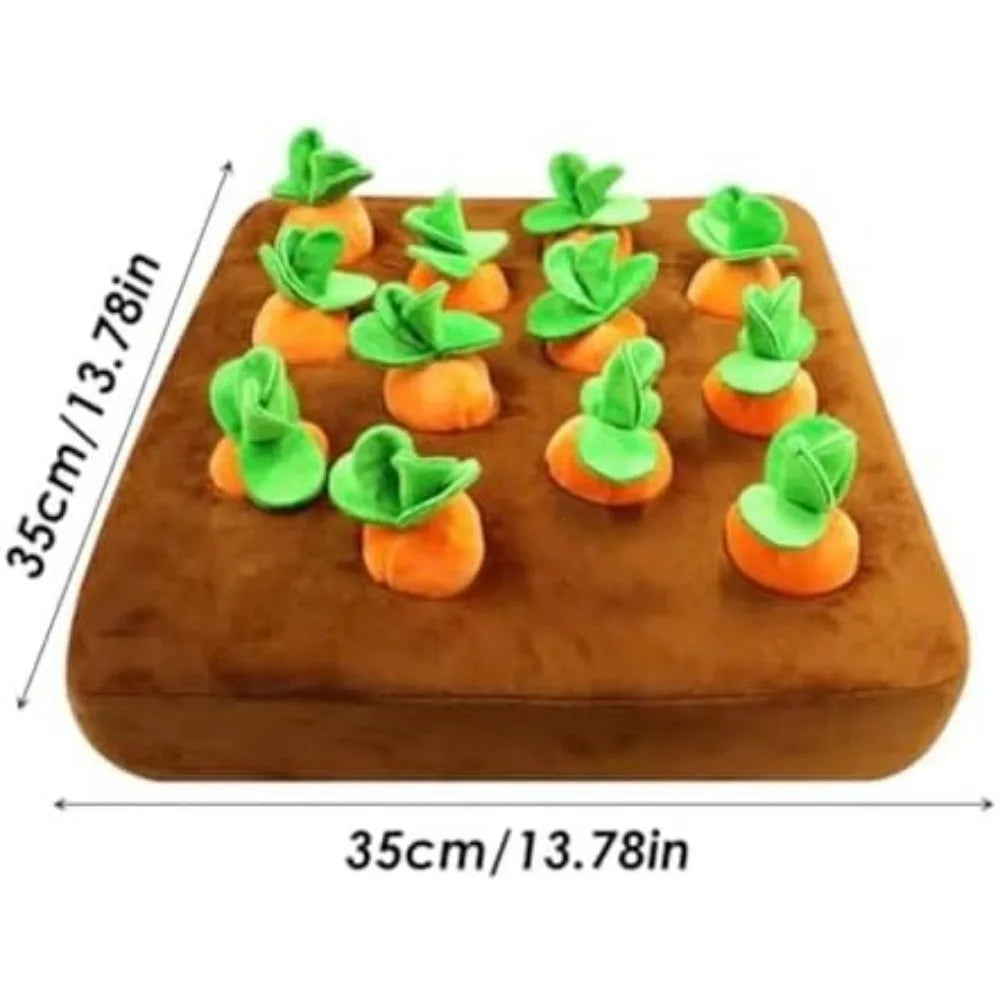 Carrot & Strawberry Patch Plush Treat Toy