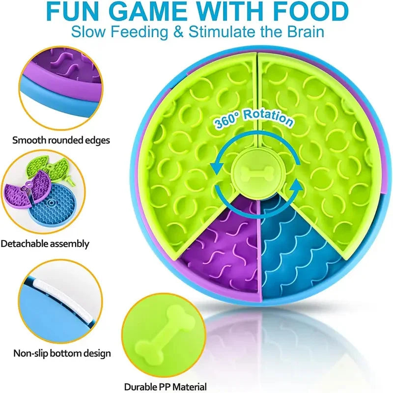 3-Layer Dog Puzzle Feeder Bowl for Slow Eating