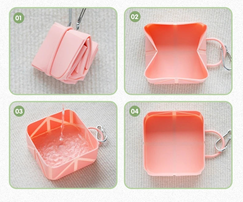 Compact Collapsible Travel Dog Bowl