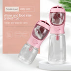 2-in-1 Portable Dog Water Bottle & Food Cup