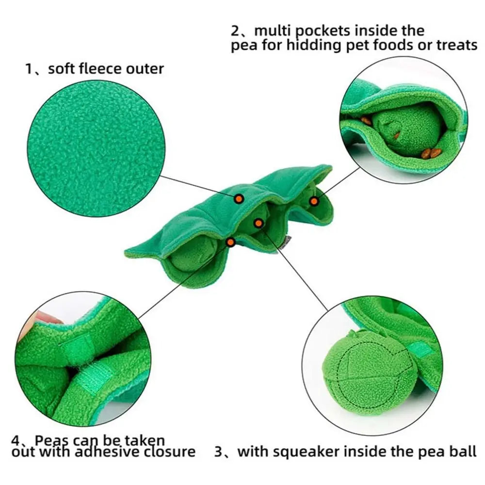 Pea Pod Hide & Seek Plush Treat Toy