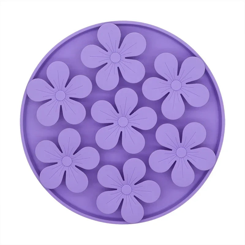 Flower Dog Lick Mat – Suction Slow Feeder Mat for Treats