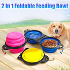 2-in-1 Collapsible Travel Dog Bowl