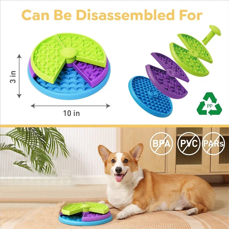3-Layer Dog Puzzle Feeder Bowl for Slow Eating