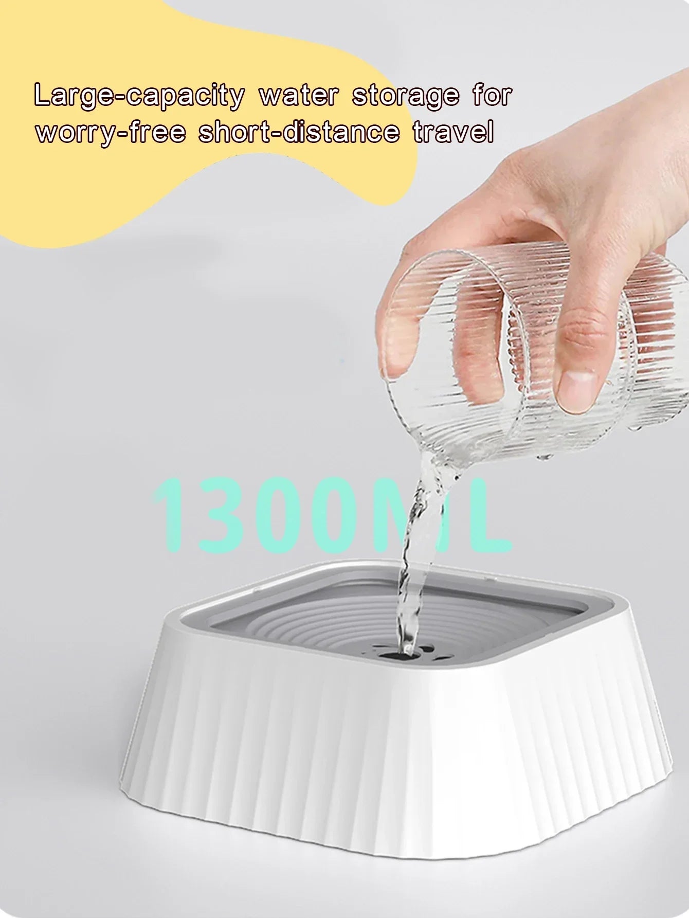 Floating-Plate Dog Water Bowl