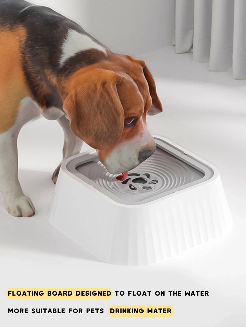 Floating-Plate Dog Water Bowl