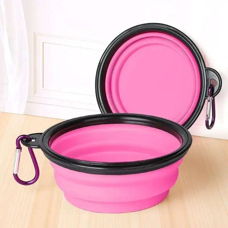 2-in-1 Collapsible Travel Dog Bowl
