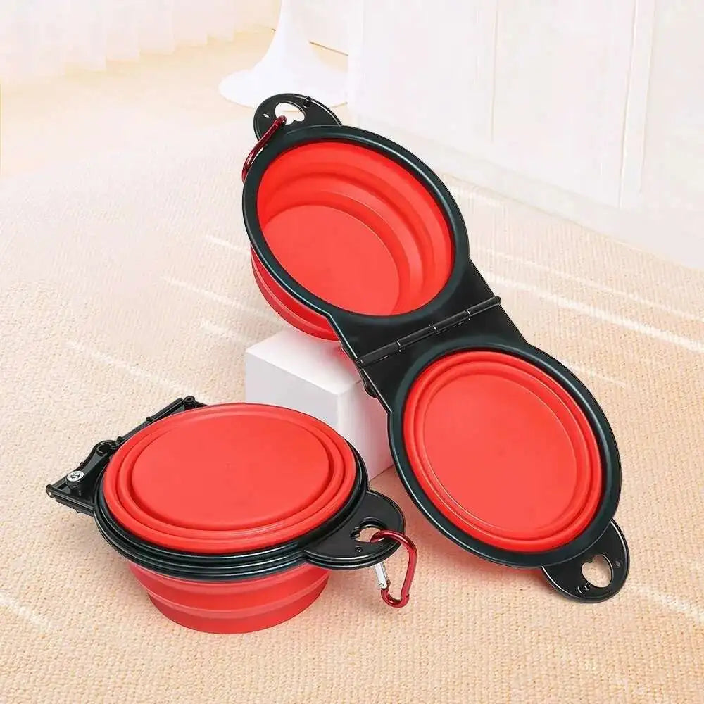 2-in-1 Collapsible Travel Dog Bowl