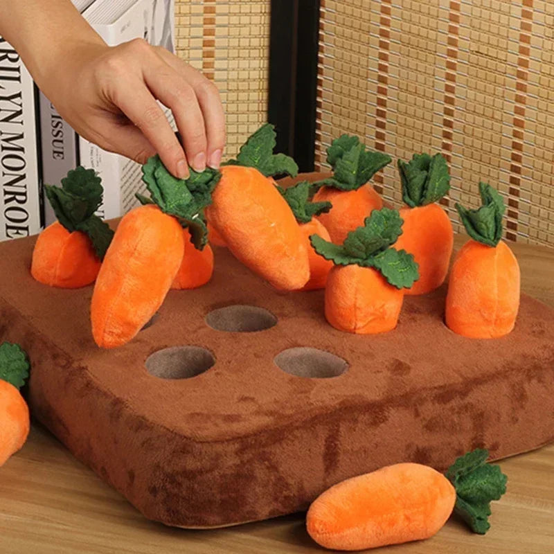 Carrot Patch Plush Treat-Hiding Toy for Dogs