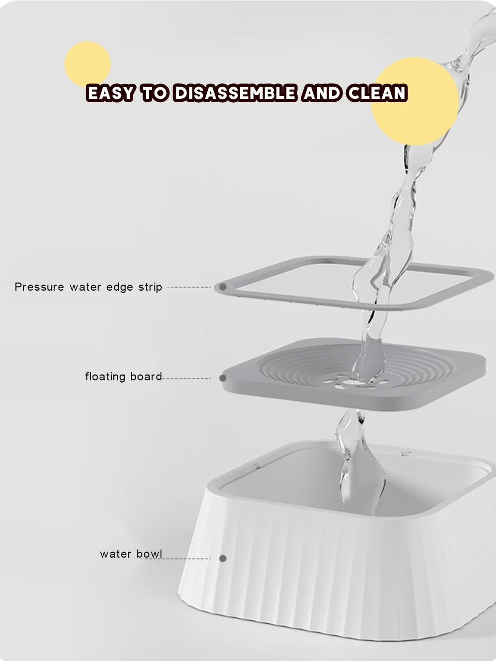 Floating-Plate Dog Water Bowl