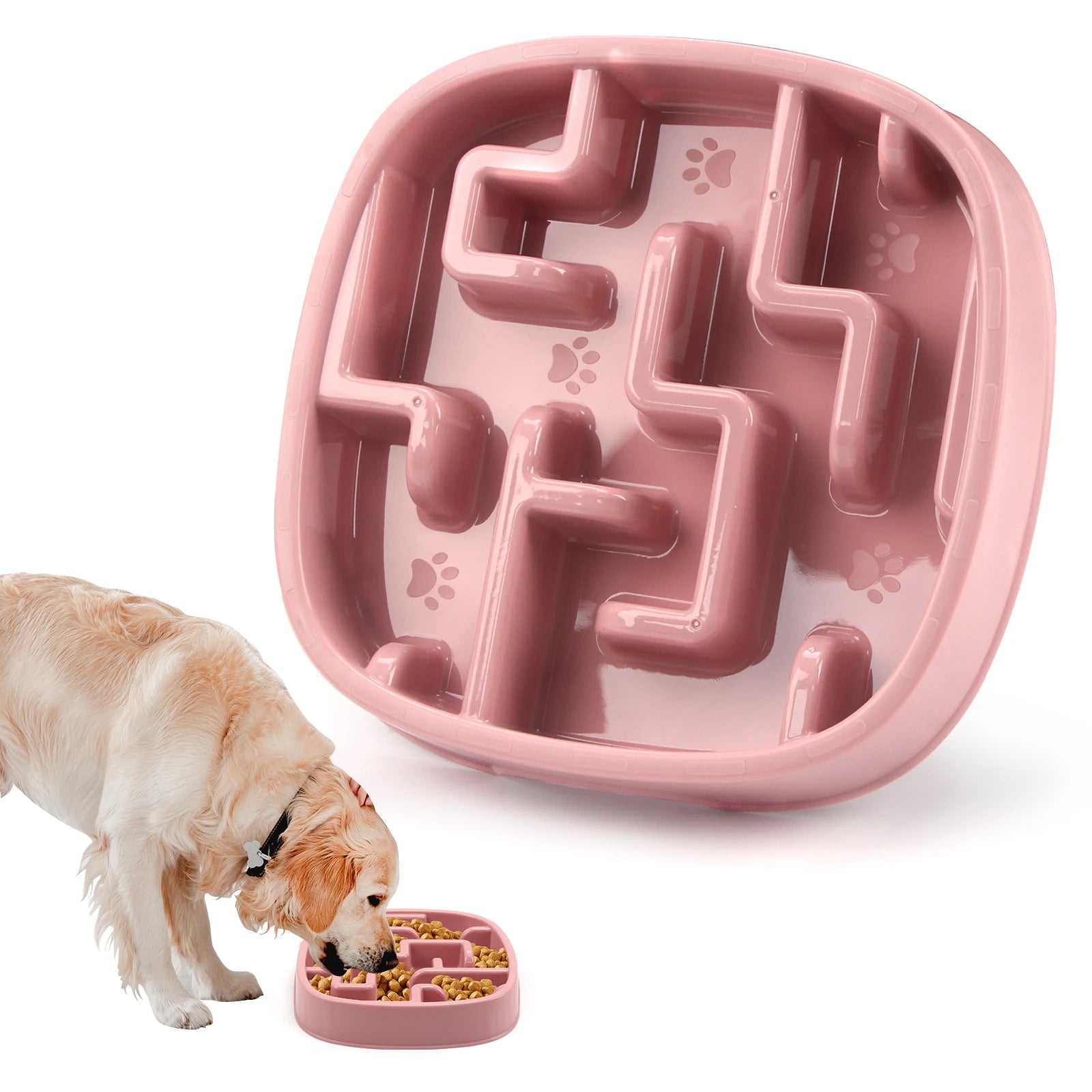 Square Maze Slow Feeder Bowl for Dogs
