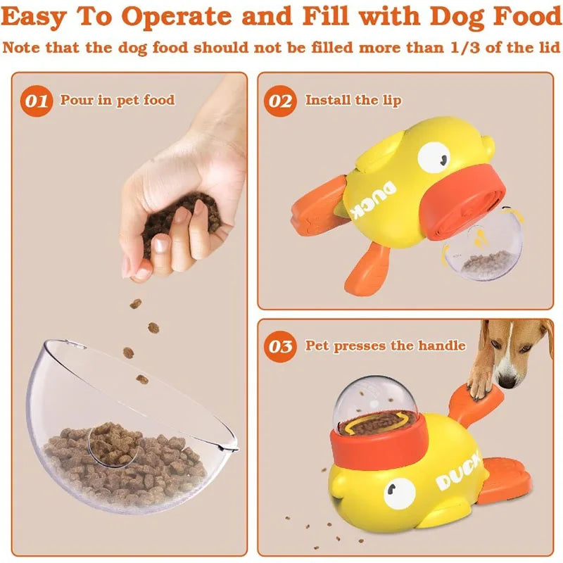 Duck Treat Dispenser Toy for Dogs