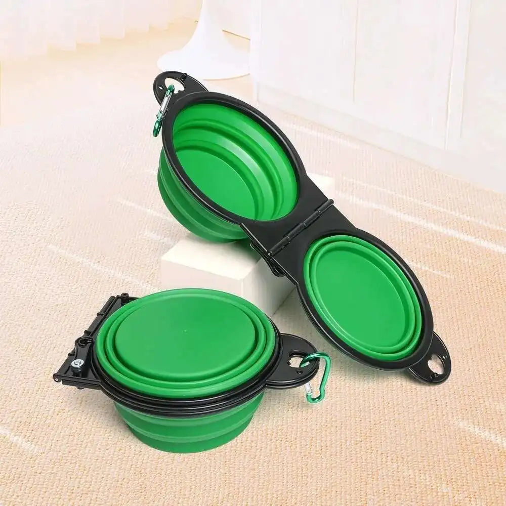 2-in-1 Collapsible Travel Dog Bowl