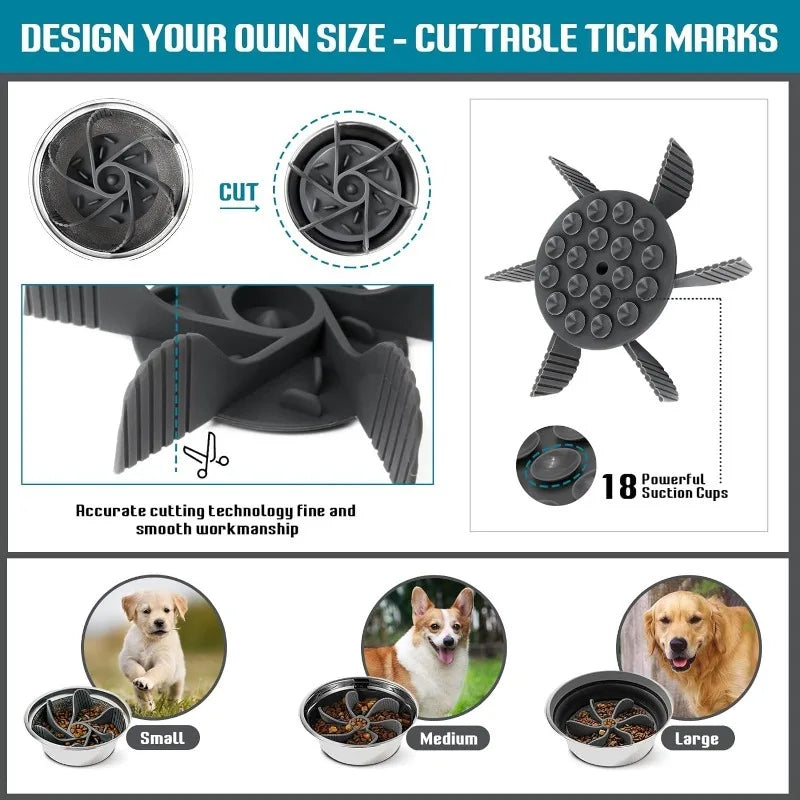 Suction Slow Feeder Insert for Dog Bowls
