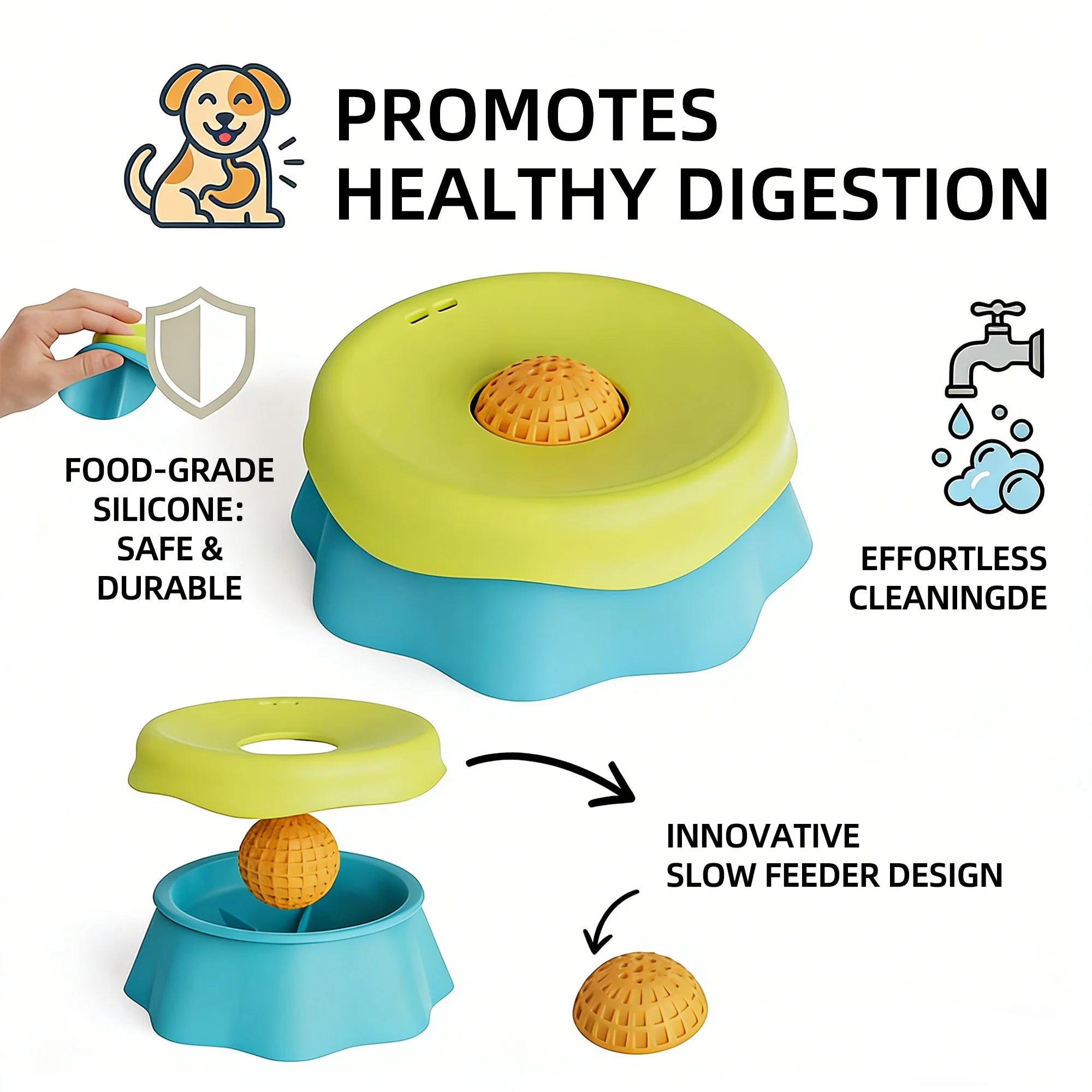 Slow Lick Enrichment Bowl for Dogs