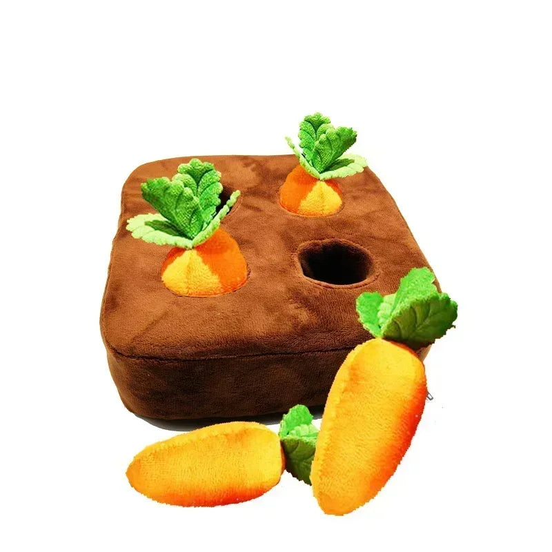 Carrot Patch Plush Treat-Hiding Toy for Dogs