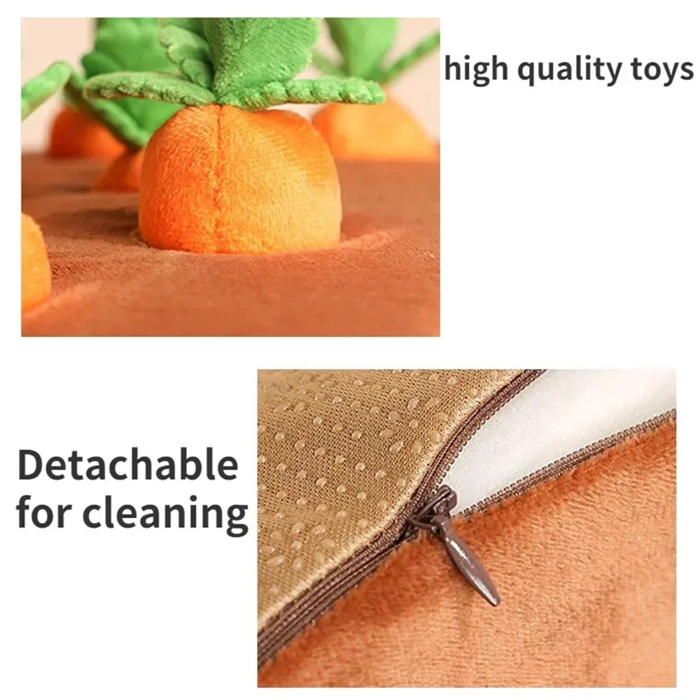Carrot & Strawberry Patch Plush Treat Toy