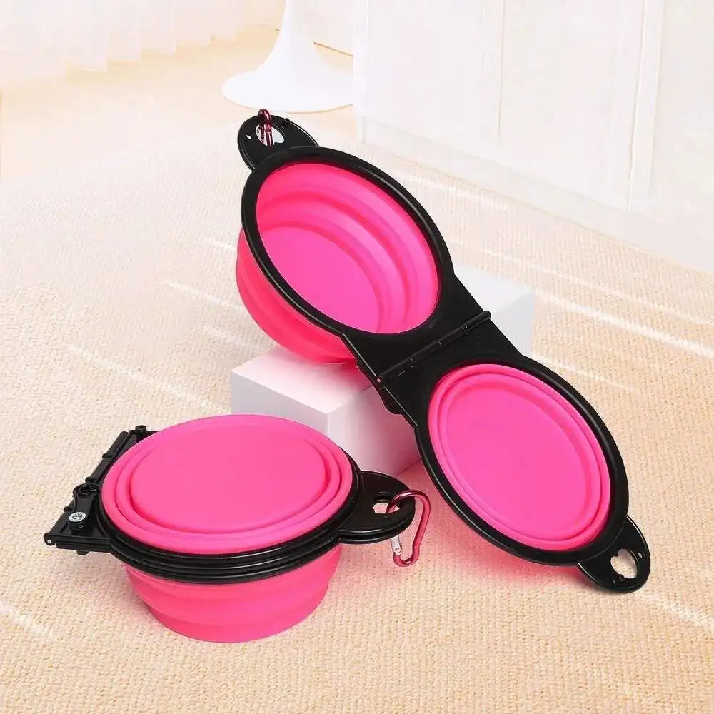2-in-1 Collapsible Travel Dog Bowl