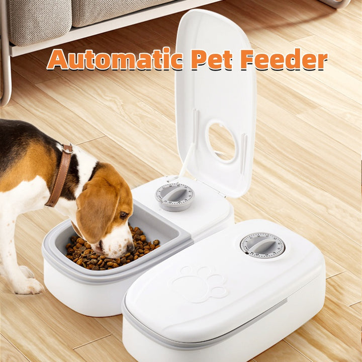 Covered Dog Meal Feeder – Single & Double Portion Food Bowl